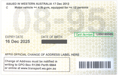 Driver licence: Finding your licence and card number